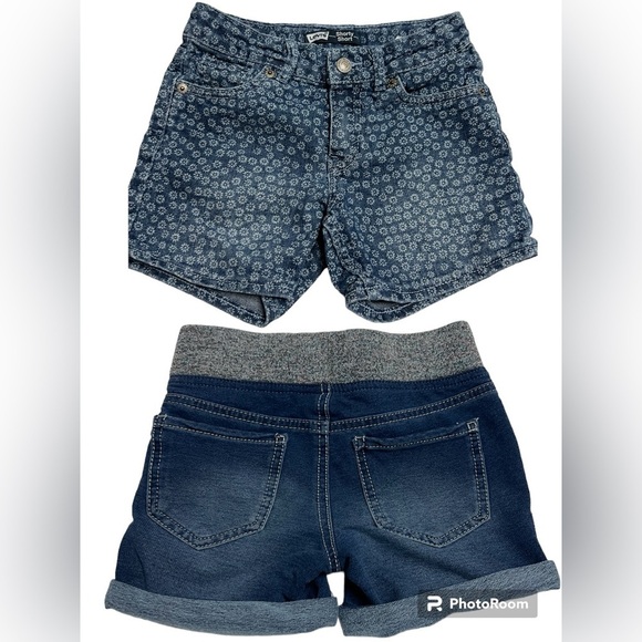 Set of 2 girls denim shorts size 6/7 - Picture 1 of 9